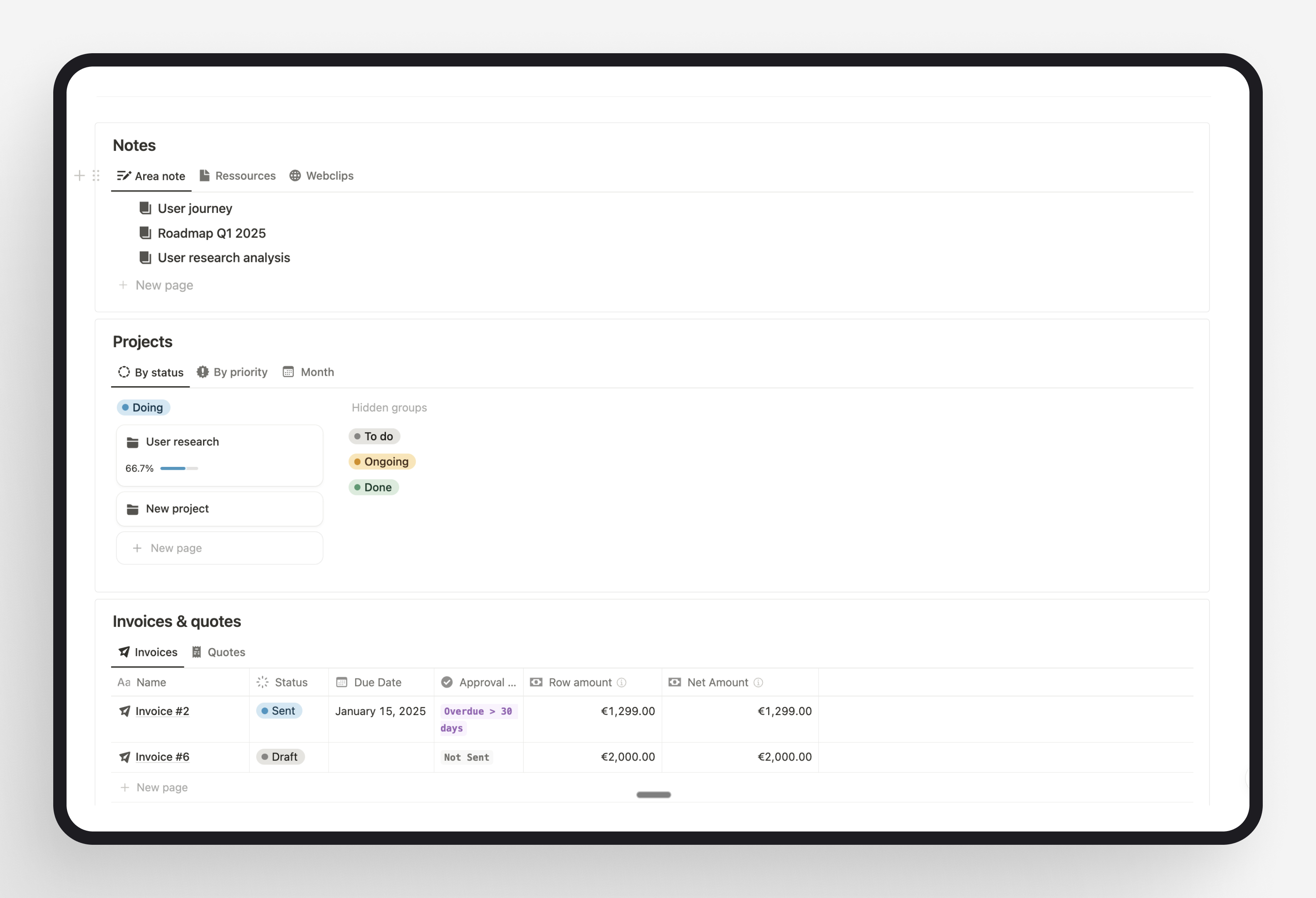 Freelance OS Client View